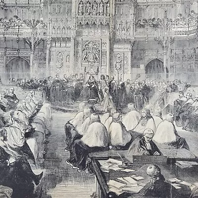 Queen Victoria 1866 Opening Parliament Vintage Print • $29.99