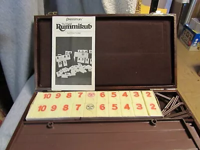 NEW Pressman Tournament Rummikub Faux Leather Case 1985 Tile Board Game • $25