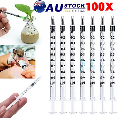 1ml Disposable Syringes Slip Tip Hydroponics Nutrient Measuring Plastic AU • $33.67