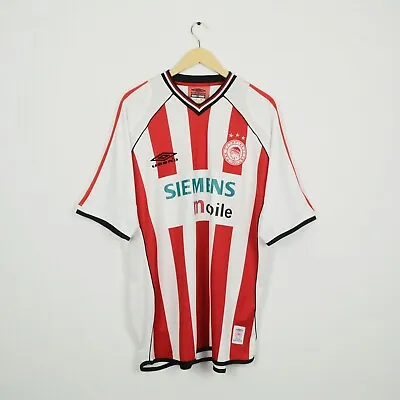 2001-02 Umbro Olympiacos Home Shirt XL • £49.99