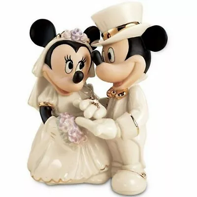 Lenox Disney Minnie's Dream Wedding Cake Topper Figurine Mickey Mouse Ring NEW • $190