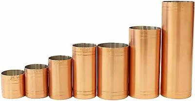 £23.99 • Buy Copper Plated Thimble Bar Measures 7 Piece Set CE Marked | Spirit Wine Measure