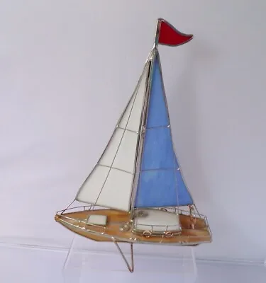 £39.99 • Buy Decorative Stained Glass Sailing Boat Yacht Nautical Maritime Lot2