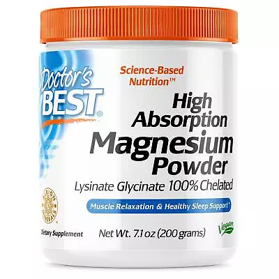 Doctor's Best High Absorption Magnesium Powder 200g Bone Heart Muscle Support • £27.37