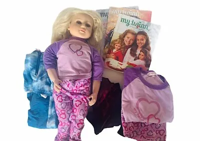 My Twinn Doll Poseable 2002 Vtg 23  Toy Lot Clothing Magazines Blonde Girl Twin • $169.95