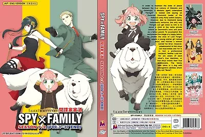 ANIME DVD~ENGLISH DUBBED~Spy X Family Season 1+2(1-37End)All Region+FREE GIFT • $30.59