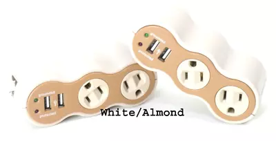 360 Electrical PowerCurve Mini Surge Protectors & 2 USB Ports -Set Of 2 • $13.59