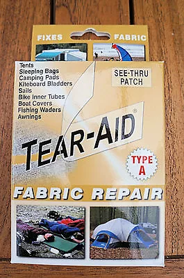 TEAR AID TYPE A - FREE POST AUSTRALIA WIDE  Canvas Swag Tent Annex Repair Kit • $19.99
