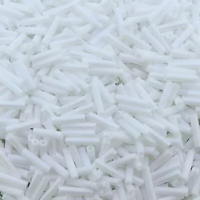 Miyuki Slender Bugle Beads 6mm X 1.3mm 13 Gram Tube Matte Unicorn White • $3.99