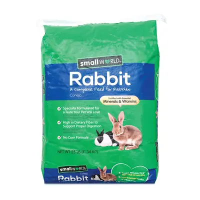Small World Complete Feed For Rabbits With Vitamins And Minerals 25 Lbs • $11.92