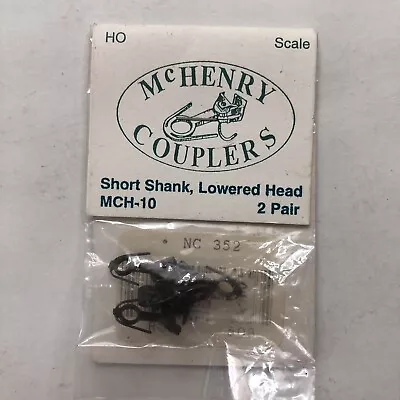 HO Train Part McHENRY MCH-10 Short Shank Lowered Head Couplers 2-pr NOS • $9.95