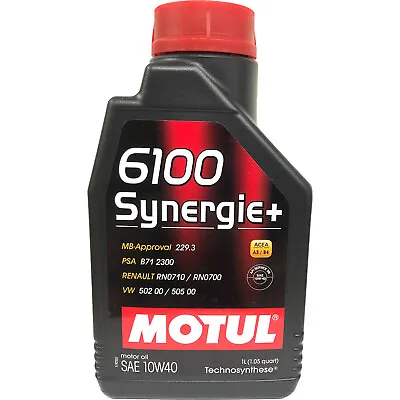 Motul 6100 Synergie+ Motor Oil 10W40 - 1 Liter • $18.35