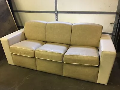 Flexsteel 84   Sofa Tan /Cream Couch Bed RV Motorhome Coach Boat Spring Mattress • $1100