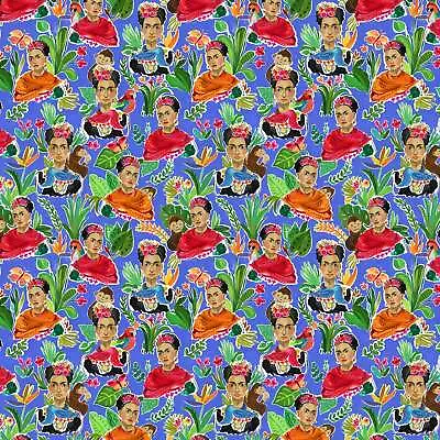 Viva Mexico Multi Dear Stella Fabric PER HALF METRE DAW1508 Frida Kahlo • £10