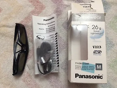 NEW Panasonic TY-EW3D3ME 3D Glasses VIERA HD TV  Rechargeable FREE POSTAGE • £22.49