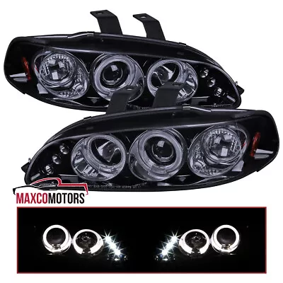 Smoke Projector Headlights Fits 1992-1995 Honda Civic 2/3/4Dr LED Halo Lamp L+R • $122.49