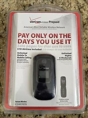 Verizon Wireless Prepaid Flip Phone Pay As You Go CDM7076 New Sealed • $15