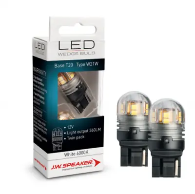 JW Speaker LED T20 7440 W21W 6000K Bright White Bulbs For Reverse Light (PAIR)  • $29.95