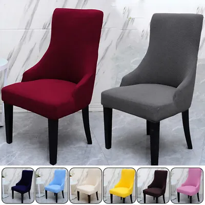 $19.42 • Buy Soft Fleeced Wingback Chair Covers Banquet Party Stretch Dining Seat Slipcover