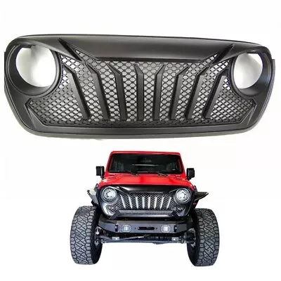 Jeep Wrangler JL 2019+  & JT High Flow Matte Black Angry Grille  With Mesh 1003 • $250