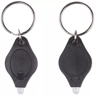 10pcs Mini Bright LED Micro Light Keychain Squeeze Light Key Ring Black Tool • £5.08