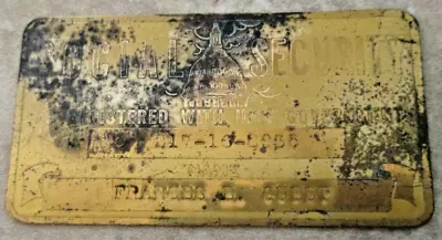Vintage! Gold Social Security Engraved Card Frances Guest Capitol Building LOOK! • $17.99