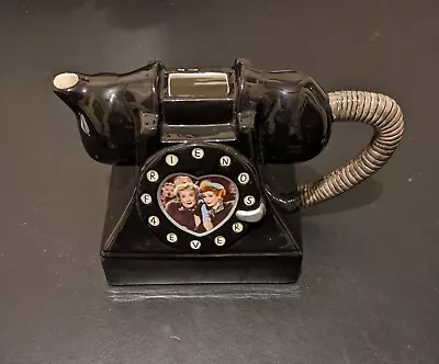 I Love Lucy Vintage Ceramic Black Phone Teapot • $25