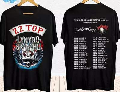 Lynyrd Skynyrd ZZ Top Tour 2024 Shirt ZZ Top World Tour Lynyrd Skynyrd Tour • $96.14