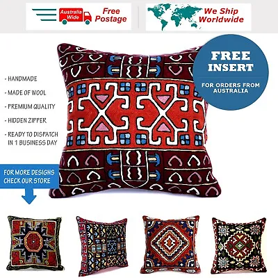 Rams Kilim Tribal Midcentury Southwestern Cushion Cover W/Insert For Aztec Décor • $69