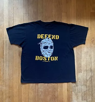 Vintage Boston Bruins Gerry Cheevers Defend Boston T-Shirt Men’s Size XL • $45