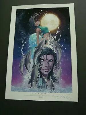 2022 Wondercon Fathom Art Print By Michael Turner & P Steigerwald 13x19 #'d50/50 • $69.99