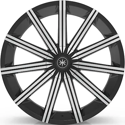 2 Wheels 24  K2 24x9 6x135/6x139.7 Black Machined 25ET 87.1CB (K2-249065+25BM) • $531.99