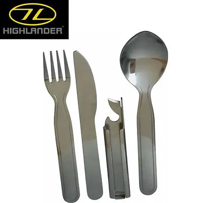 Highlander 4 Pieces KFS Set HighQuality Camping Military Cutlery Set • £5.95