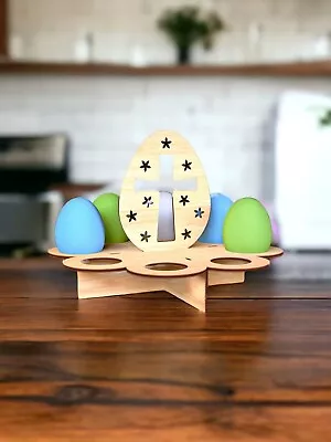 Personalised Easter Wooden Basket Egg Hunt. Kids Easter Basket Egg Bunny Gift • £7.99