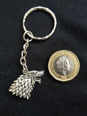 Game Of Thrones Wolf Key Ring Key Chain Stark House Pendant TV Series  • £4.69
