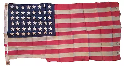 Original Vintage American Flag 48 Stars Flown On USS Spinax Navy Submarine  1959 • $399