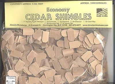 $33.95 • Buy Shingles - Hexagon Butt #51 Split Wood 1000pcs 1/12 Scale Dollhouse Made In USA