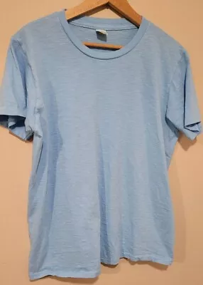 Velva Sheen 1970s 80s Style T Shirt Light Blue • $29.95