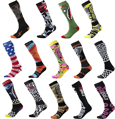 O'Neal Pro MX Print Socks - MX Motocross Dirt Bike Off-Road Mens Womens & Youth! • $26.19