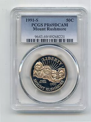 1991-S Mount Rushmore Clad Proof Commemorative Half Dollar  (PR69DCAM) PCGS • $8.25