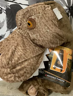 🎅 Jurassic World Hooded Blanket T Rex (30” X 50” ) Brown🆕 • $26.99