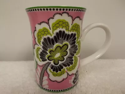 Vera Bradley Floral Flowers Pink Porcelain Coffee Tea Cup Mug • $9.99