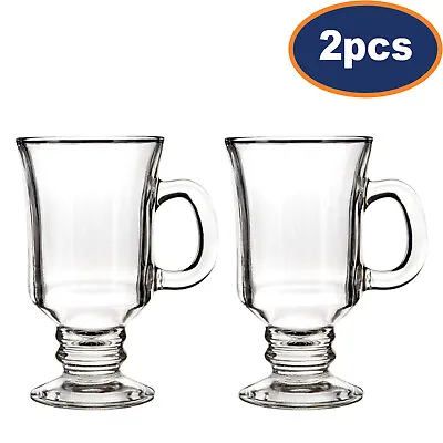 £6.95 • Buy 2Pcs 250ml Irish Coffee Glass Mug Latte Tea Hot Chocolate Beverage Cup Drinkware