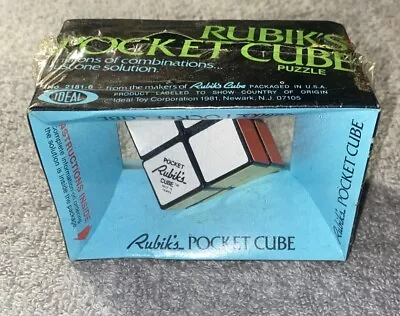 VINTAGE RUBIK'S POCKET CUBE 2X2X2 1981 # 2181-6 New Factory Sealed Ideal O • $29.95