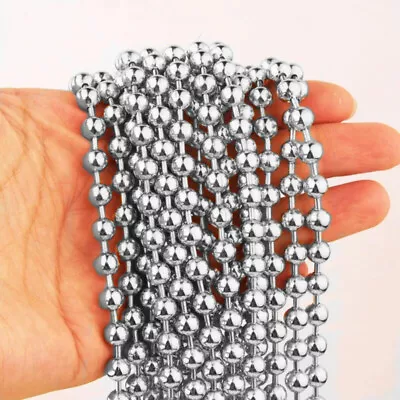 Wholesale Men's Jewelry Stainless Steel Ball Beads Chain Necklace Bracelet 2-8MM • $180.49