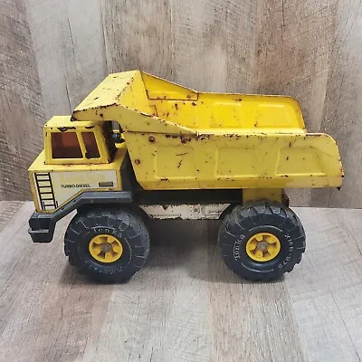 Tonka Mighty Vintage XMB-975 Loader Metal Dump Truck Yellow Turbo Diesel • $34.95