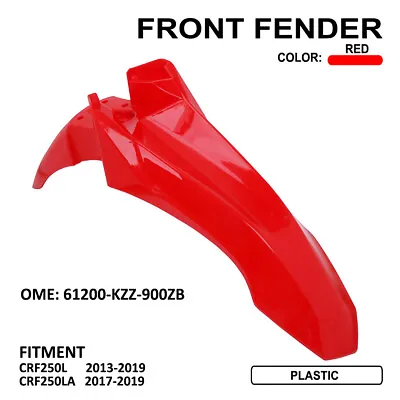 Front Fender For CRF250L 2013-2019 CRF250LA 2017-2019 Plastic Motorcycle Red New • $31.40