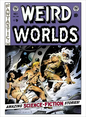 THE WEIRD WORLDS PORTFOLIO! 6 Retro EC Sci-Fi Mike Hoffman Art Prints SIGNED! • $39.95