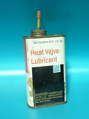 Vintage GM General Motors Heat Valve Lubricant 8oz Collectible Can 1960s • $18