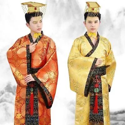 Chinese Hanfu Dress Mens Emperor King Stage Clothes Costumes Han Dynasty; • £28.30